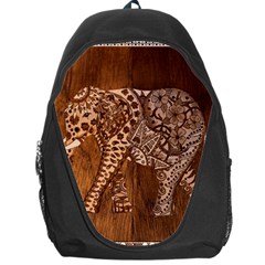 Elephant Aztec Wood Tekture Backpack Bag