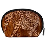 Elephant Aztec Wood Tekture Accessory Pouches (Large)  Back