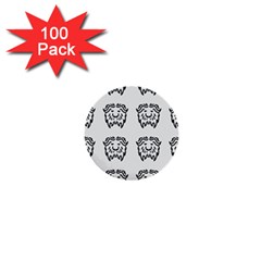 Animal Bison Grey Wild 1  Mini Buttons (100 Pack) 