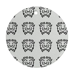 Animal Bison Grey Wild Round Ornament (two Sides) by Alisyart