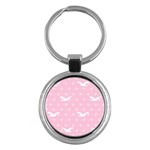 Wallpaper Same Palette Pink Star Bird Animals Key Chains (Round)  Front