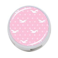 Wallpaper Same Palette Pink Star Bird Animals 4-port Usb Hub (one Side)