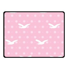 Wallpaper Same Palette Pink Star Bird Animals Double Sided Fleece Blanket (small) 