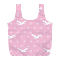 Wallpaper Same Palette Pink Star Bird Animals Full Print Recycle Bags (l)  by Alisyart