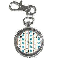 Beans Flower Floral Blue Key Chain Watches by Alisyart