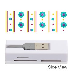 Beans Flower Floral Blue Memory Card Reader (stick) 