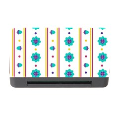 Beans Flower Floral Blue Memory Card Reader With Cf by Alisyart