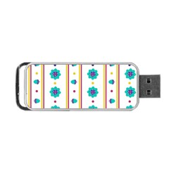 Beans Flower Floral Blue Portable Usb Flash (two Sides)