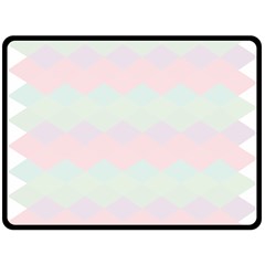 Argyle Triangle Plaid Blue Pink Red Blue Orange Fleece Blanket (large)  by Alisyart