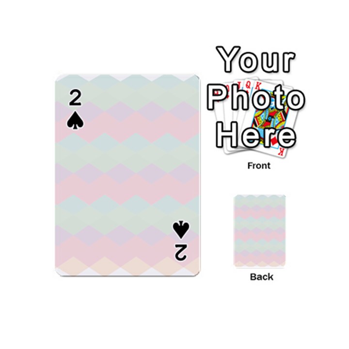 Argyle Triangle Plaid Blue Pink Red Blue Orange Playing Cards 54 (Mini) 