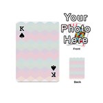 Argyle Triangle Plaid Blue Pink Red Blue Orange Playing Cards 54 (Mini)  Front - SpadeK