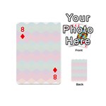 Argyle Triangle Plaid Blue Pink Red Blue Orange Playing Cards 54 (Mini)  Front - Diamond8