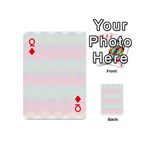 Argyle Triangle Plaid Blue Pink Red Blue Orange Playing Cards 54 (Mini)  Front - DiamondQ