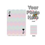 Argyle Triangle Plaid Blue Pink Red Blue Orange Playing Cards 54 (Mini)  Front - SpadeJ