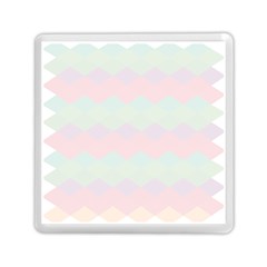 Argyle Triangle Plaid Blue Pink Red Blue Orange Memory Card Reader (square) 