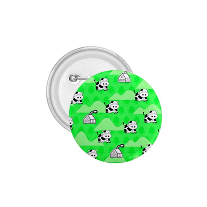 Animals Cow Home Sweet Tree Green 1.75  Buttons