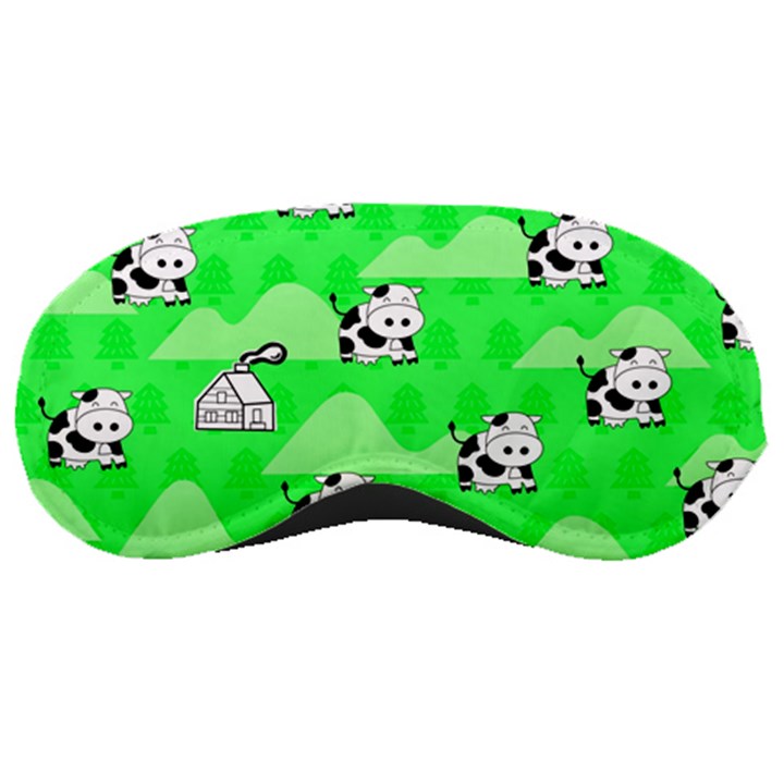 Animals Cow Home Sweet Tree Green Sleeping Masks