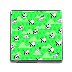 Animals Cow Home Sweet Tree Green Memory Card Reader (square)