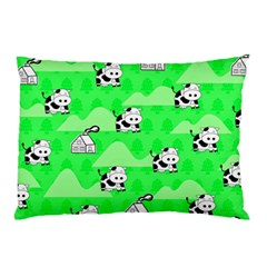 Animals Cow Home Sweet Tree Green Pillow Case (two Sides) by Alisyart