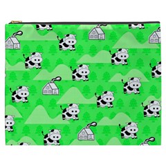 Animals Cow Home Sweet Tree Green Cosmetic Bag (xxxl) 