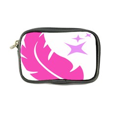 Bird Feathers Star Pink Coin Purse by Alisyart