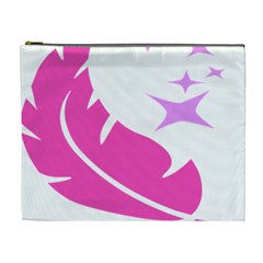 Bird Feathers Star Pink Cosmetic Bag (xl)