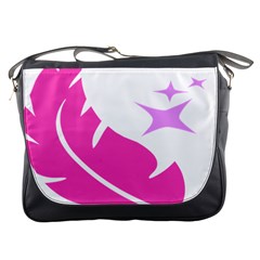 Bird Feathers Star Pink Messenger Bags