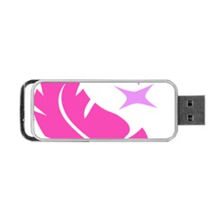 Bird Feathers Star Pink Portable Usb Flash (one Side)