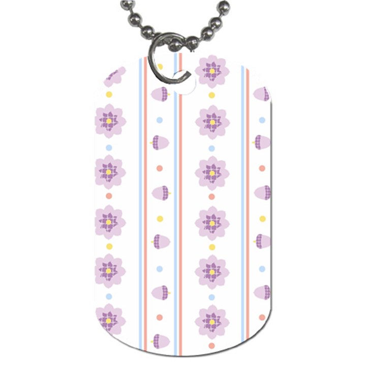 Beans Flower Floral Purple Dog Tag (One Side)