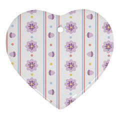 Beans Flower Floral Purple Heart Ornament (two Sides) by Alisyart