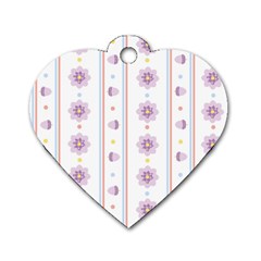 Beans Flower Floral Purple Dog Tag Heart (two Sides)