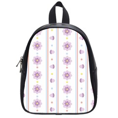 Beans Flower Floral Purple School Bags (small) 