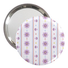 Beans Flower Floral Purple 3  Handbag Mirrors