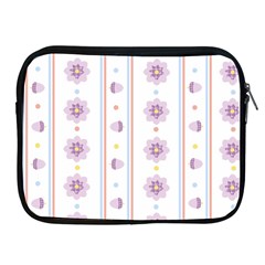 Beans Flower Floral Purple Apple Ipad 2/3/4 Zipper Cases