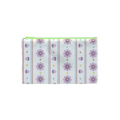 Beans Flower Floral Purple Cosmetic Bag (xs)