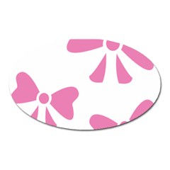 Bow Ties Pink Oval Magnet by Alisyart