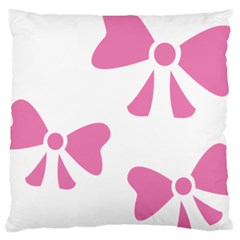 Bow Ties Pink Large Cushion Case (one Side)