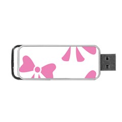 Bow Ties Pink Portable Usb Flash (one Side)