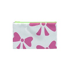 Bow Ties Pink Cosmetic Bag (xs) by Alisyart