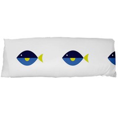 Blue Fish Swim Yellow Sea Beach Body Pillow Case Dakimakura (two Sides)