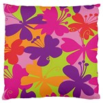 Butterfly Animals Rainbow Color Purple Pink Green Yellow Standard Flano Cushion Case (Two Sides) Back