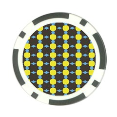 Blue Black Yellow Plaid Star Wave Chevron Poker Chip Card Guard (10 Pack)