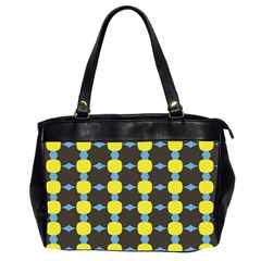 Blue Black Yellow Plaid Star Wave Chevron Office Handbags (2 Sides) 