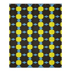 Blue Black Yellow Plaid Star Wave Chevron Shower Curtain 60  X 72  (medium)  by Alisyart
