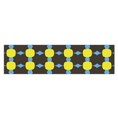 Blue Black Yellow Plaid Star Wave Chevron Satin Scarf (oblong) by Alisyart