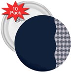Argyle Triangle Plaid Blue Grey 3  Buttons (10 pack)  Front