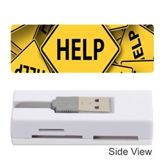 Caution Road Sign Help Cross Yellow Memory Card Reader (stick) 