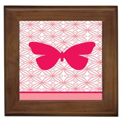 Butterfly Animals Pink Plaid Triangle Circle Flower Framed Tiles