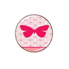 Butterfly Animals Pink Plaid Triangle Circle Flower Hat Clip Ball Marker (4 Pack)