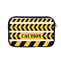 Caution Road Sign Warning Cross Danger Yellow Chevron Line Black Apple Macbook Pro 13  Zipper Case by Alisyart